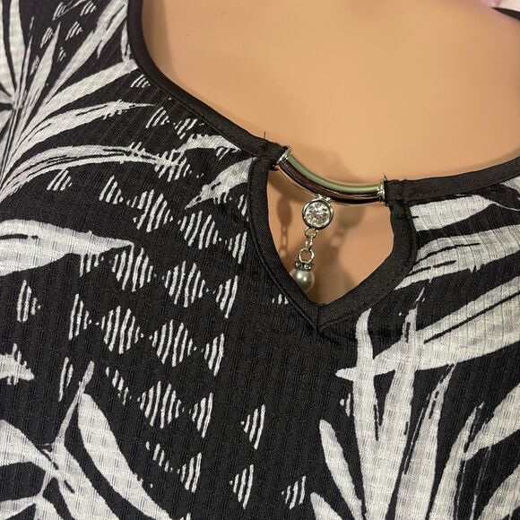 Ny Collection Size XL Animal Zebra Print McBling Blouse - Picture 4 of 4